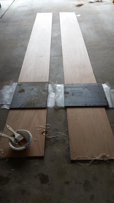 Narrow boards drying